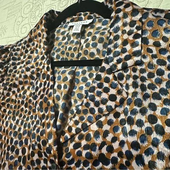 Topshop Animal Smudge Print Balloon Sleeve Satin Top
Blouse Top Size 10 Workwear - Picture 4 of 9